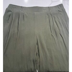 Torrid Womens Green Wide Leg Pull On Pants High Rise Flowy